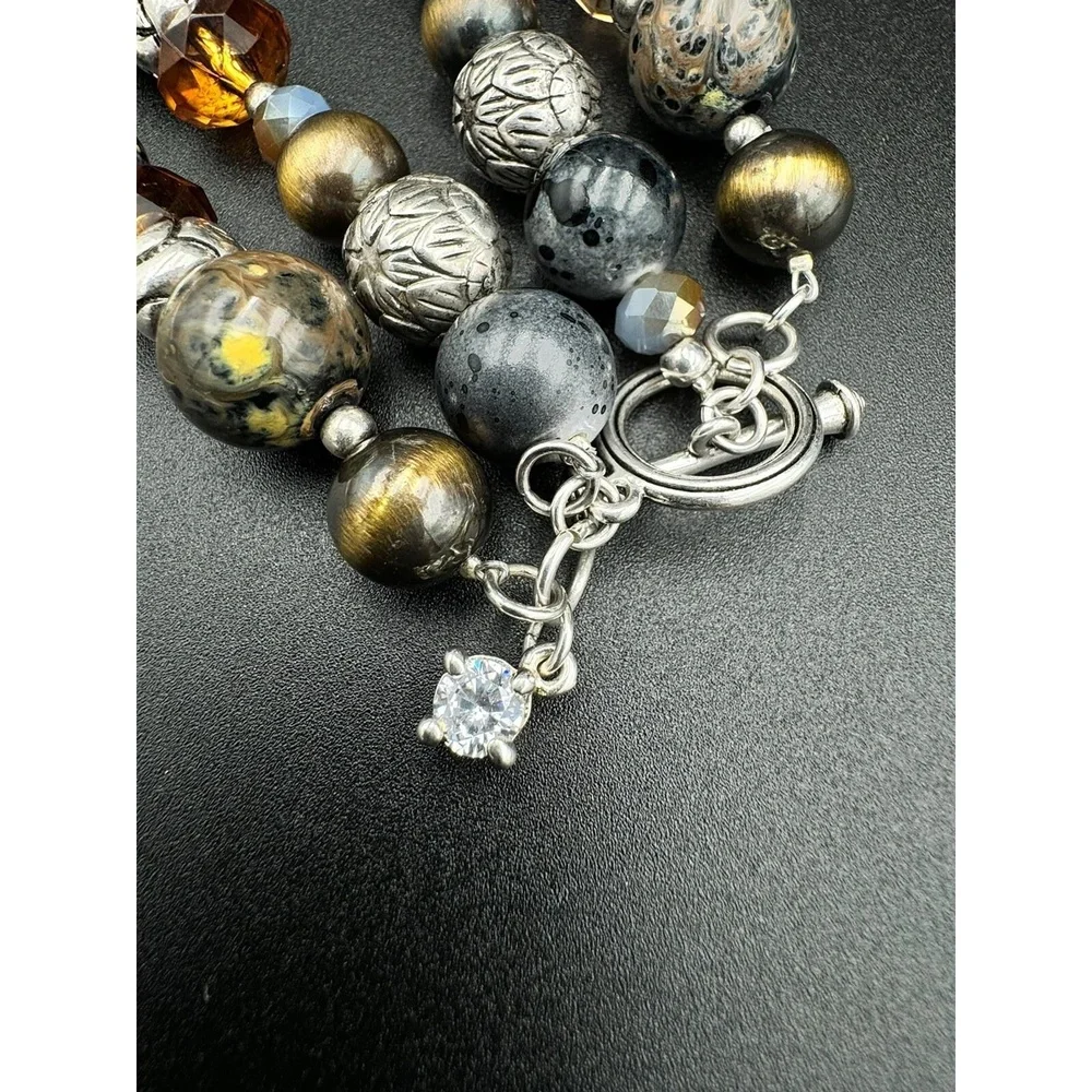 Premier Designs Top Notch Layered Convertible Multicolor Beaded‎ Chain Necklace